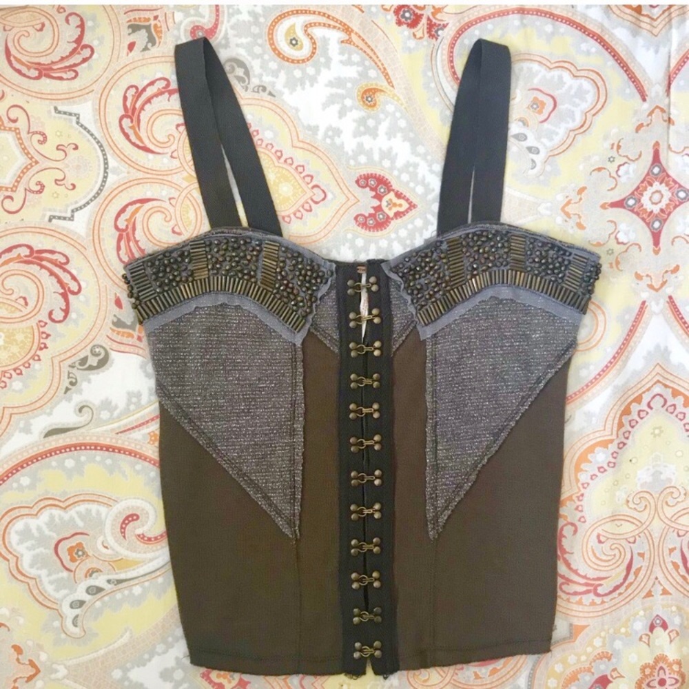 Free People Beaded Bustier